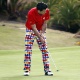 Blog: Figo ousa no visual e participa de torneio de golfe com cal&ccedil;a &agrave; la palha&ccedil;o; veja fotos 