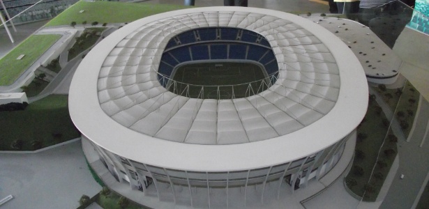 Maquete da Arena Fonte Nova, estádio da Copa em Salvador; quanto vai custar, ninguém sabe