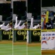 Blog: Jogadores se esticam, caem fora do campo, mas evitam "home run" em jogo de beisebol; assista 