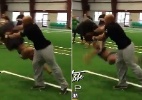 Blog: Gata do futebol americano leva tranco e desaba em treino da Lingerie Football League; assista  