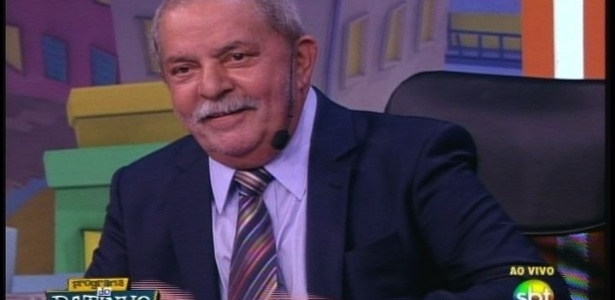 Ex-presidente Luiz Inácio Lula da Silva participa do Programa do Ratinho, no SBT, em São Paulo