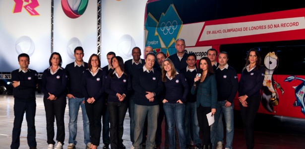 Parte da equipe da Record que foi a Londres para os Jogos Olímpicos de 2012