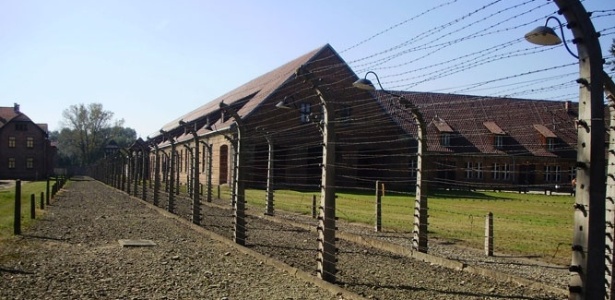 Vista geral do campo de concentração de Auschwitz 