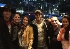 Ex-BBB's Fael, Jonas, João Maurício e Kelly se reencontram, em SP  (Foto: Reprodução/Twitter)