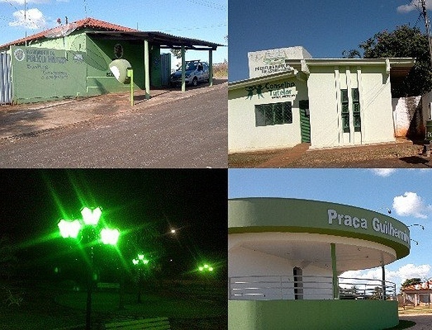 Prédios públicos e iluminação ficam verdes em Palestina de Goiás, mesma cor do PSC, partido do prefeito