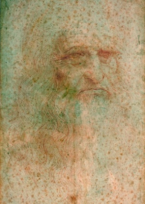 Leonardo da Vinci em imagem de retrato que está se deteriorando (26/6/12)