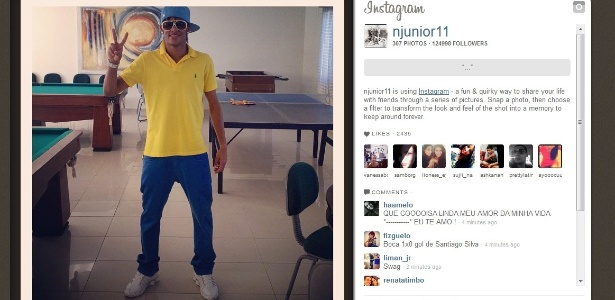 Neymar aumentou a dúvida ao não explicar o porquê da foto de azul e amarelo