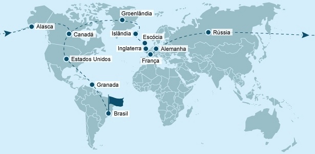 Itinerário de Toledo prevê passagem por 11 países de quatro continentes em 125 horas de voo