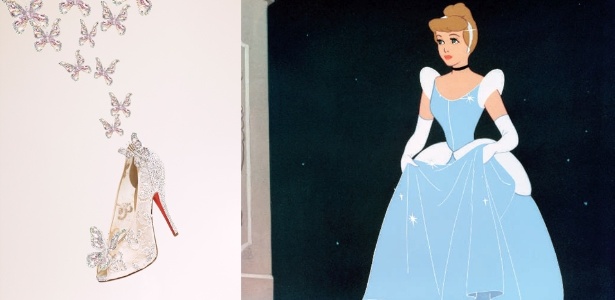Sapato de Christian Louboutin inspirado pela Cinderela e a personagem da Disney
