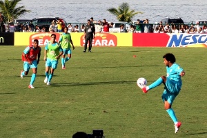 A seleção brasileira realizou o último treino no Rio de Janeiro neste domingo
