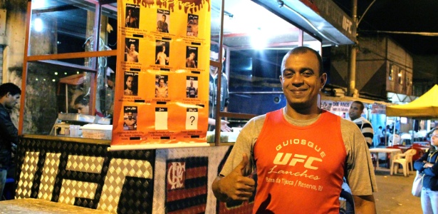 Daniel é criador da barraca UFC Lanches, que serve sanduíches com nome de lutadores