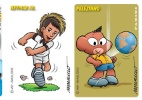 Álbum do Brasileirão tem figurinha de Pelezinho e ilustrações de Maurício de Sousa