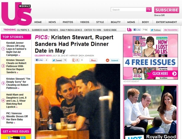 Kristen Stewart e Rupert Sanders em jantar em Berlim em março