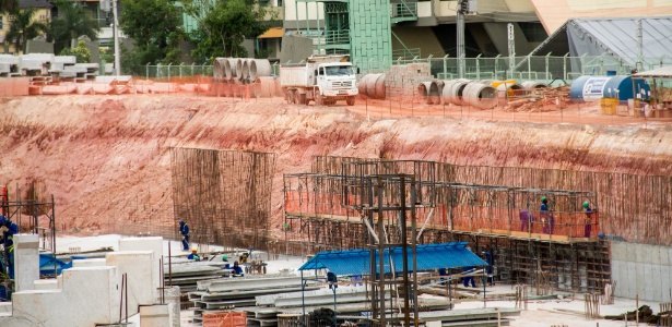 As obras da Arena Amazônia, em Manaus (AM), atingiram 42% de conclusão em julho de 2012