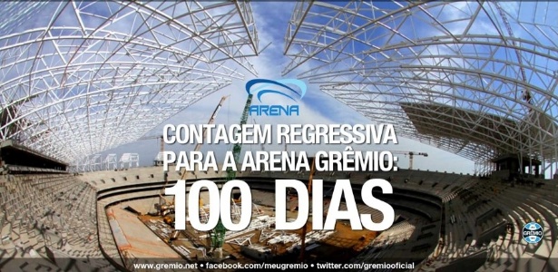 Contagem regressiva para inauguração da Arena do Grêmio começou na sexta-feira
