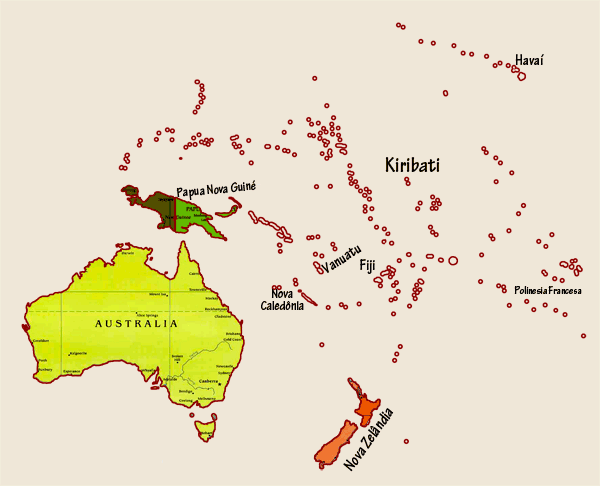 Oceania Divisão Política Pesquisa Escolar Uol Educação 1975