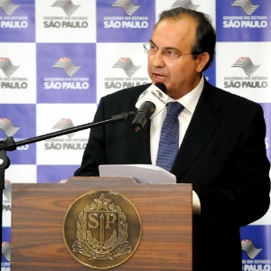 O secretário de Segurança Pública de São Paulo, Fernando Grella, durante sua possa na quinta-feira (22), substituindo Antonio Ferreira Pinto