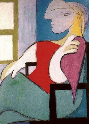 Reprodução/pablo.picasso,net A obra "Femme assise pres d`une fenêtre", de 1932, que retrara Marie-Thérese, a musa do pinto Pablo Picasso