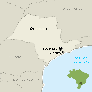 Cubatão está a 56 km de São Paulo