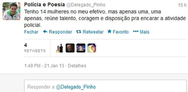 Comentário feito pelo delegado Pedro Paulo Pontes Pinho no Twitter causou polêmica. Ele acabou sendo exonerado do cargo de titular da 9ª DP do Rio de Janeiro