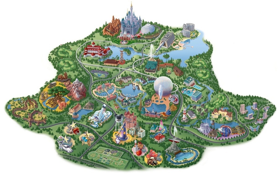 DISNEYWORLD ORLANDO MAP disneyworld orlando map: