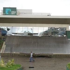 Fachada que desabou em hospital de Sobral (CE) inaugurado há um mês com show de Ivete