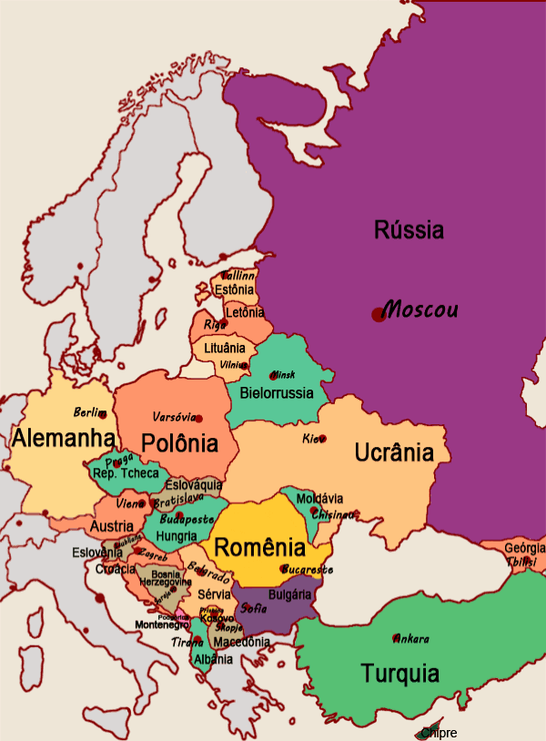 Mapa Europa Del Este