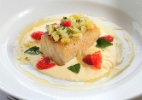 Bacalhau ao Prosecco, Alho-Poró e Tomate Cereja