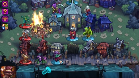 Monstros disputam partidas estratégicas para dominar cidadezinha em "Haunted Hollow".