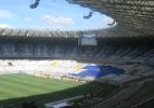 Torcida do Cruzeiro manda recado ao rival, em mosaico: ?Mineirão é nosso?