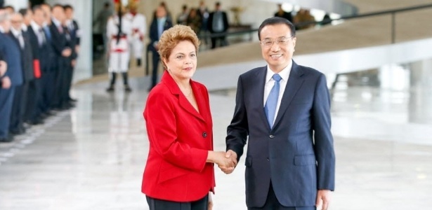 A presidente Dilma Rousseff e o primeiro-ministro chinês, Li Keqiang