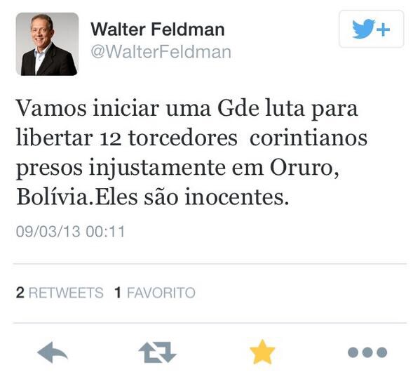 Do twitter do secretário menor da CBF, dois anos atrás