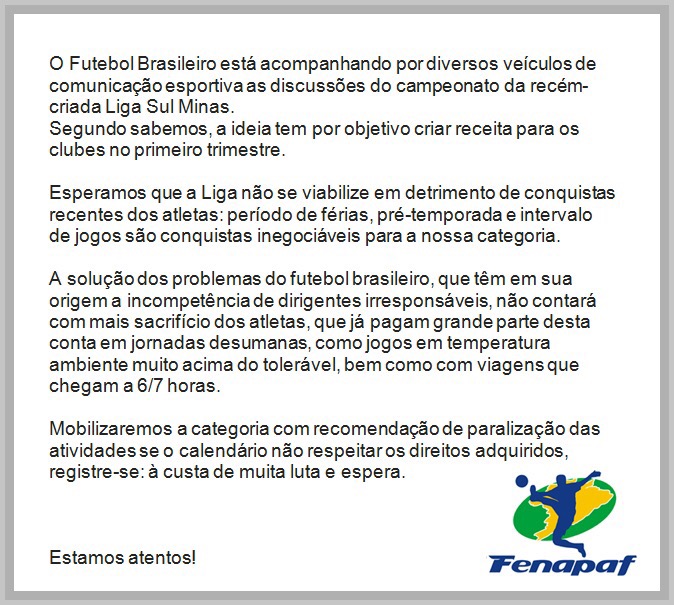 Por que não se faz greve no futebol brasileiro