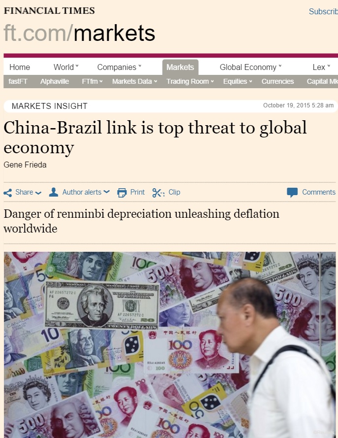 Ligação China-Brasil é ameaça à economia global, diz 'Financial Times'