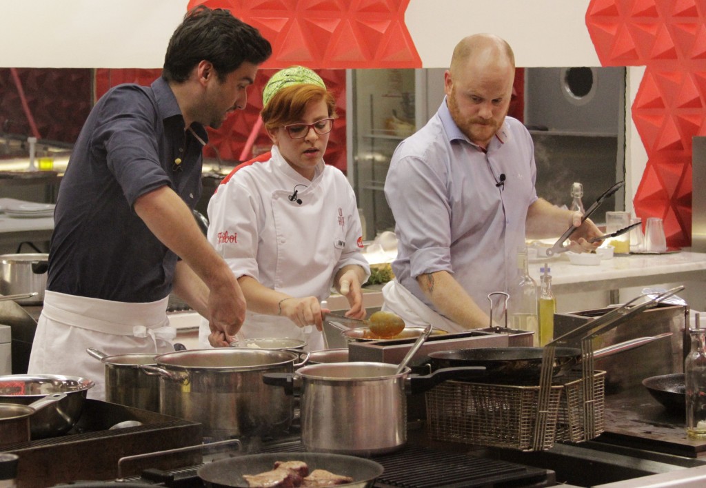 Hugo, Ana e Arthur no "Hell's Kitchen"