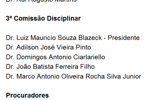 Reprodução Site da Federação Paulista