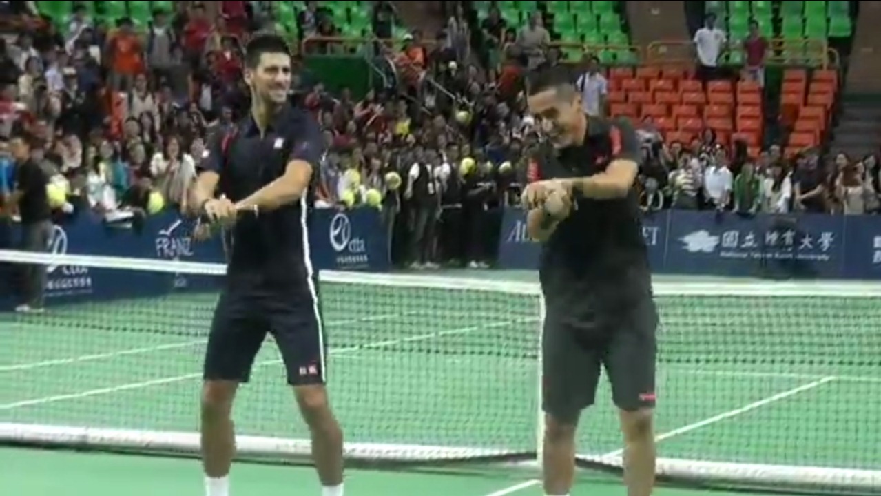 Djokovic e Almagro dançam “Gagnam Style” em Taiwan