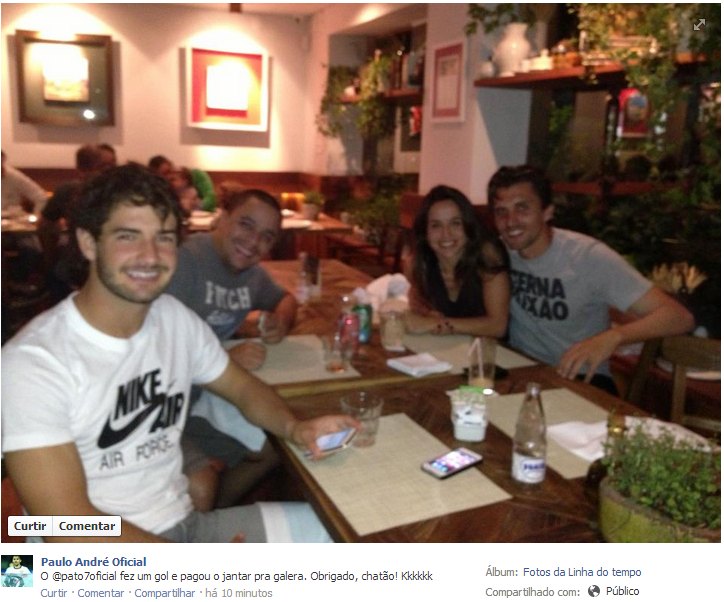 Pato janta com Paulo André