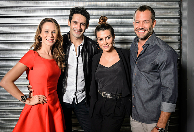 Os protagonistas de "Haja Coração": Mariana Ximenes, João Baldasserini, Cléo Pires e Malvino Salvador (Foto: GLOBO/Ramón Vasconcelos)