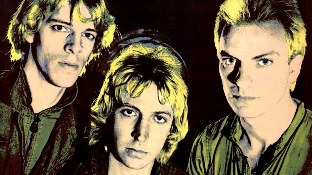 A formação clássica do The Police, com Stewart Copeland (bateria), Andy Summers (guitarra) e Sting (baixo e voz)