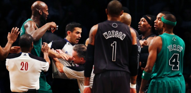 Celtics x Nets, Natal, confusão NBA Nets x Celtics, Kevin Garnett x Gerald Wallace