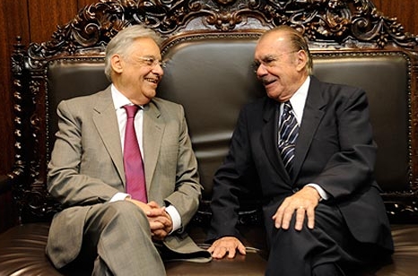 Sarney e FHC, em encontro no Senado. Foto Arquivo Ag. Senado