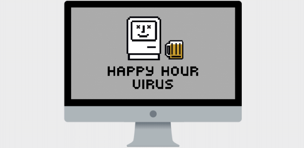 O site "Happy Hour Virus" estimula os usuários a saírem mais cedo do trabalho
