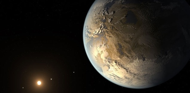 Concepção artística do planeta Kepler-186f