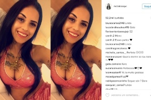 A funkeira MC Tati Zaqui, de 22 anos, colocou 350 ml de silicone nos seios