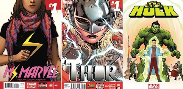 Miss Marvel é muçulmana, Thor, uma mulher e Hulk, um asiático, nas HQs em 2015