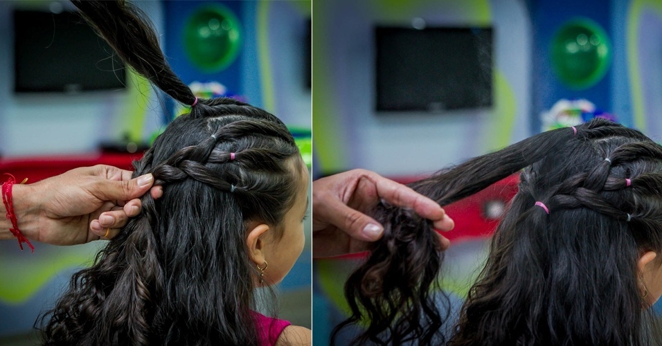 Aprenda passo a passo a fazer um penteado infantil em cabelo cacheado