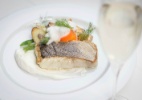 Namorado ao Molho Champanhe com Legumes Sauté Namorado ao Molho Champanhe com Legumes Sauté