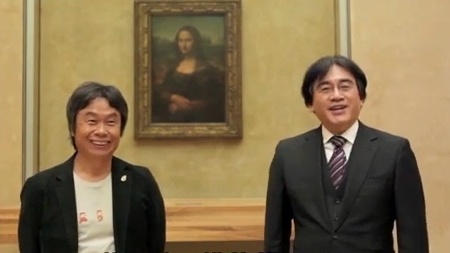 Shigeru Miyamoto e Satoru Iwata visitaram o Louvre para apresentar aplicativo
