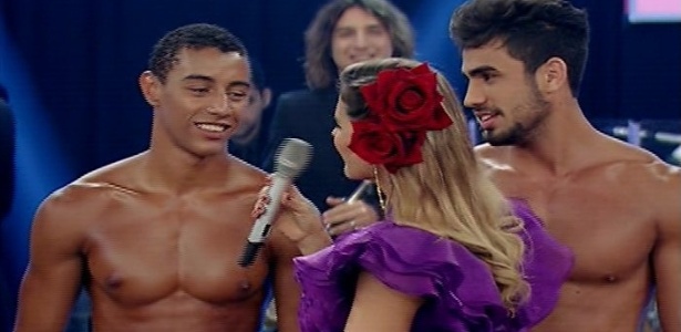 Anderson Dias (à esquerda) com Fernanda Lima no "Amor & Sexo"